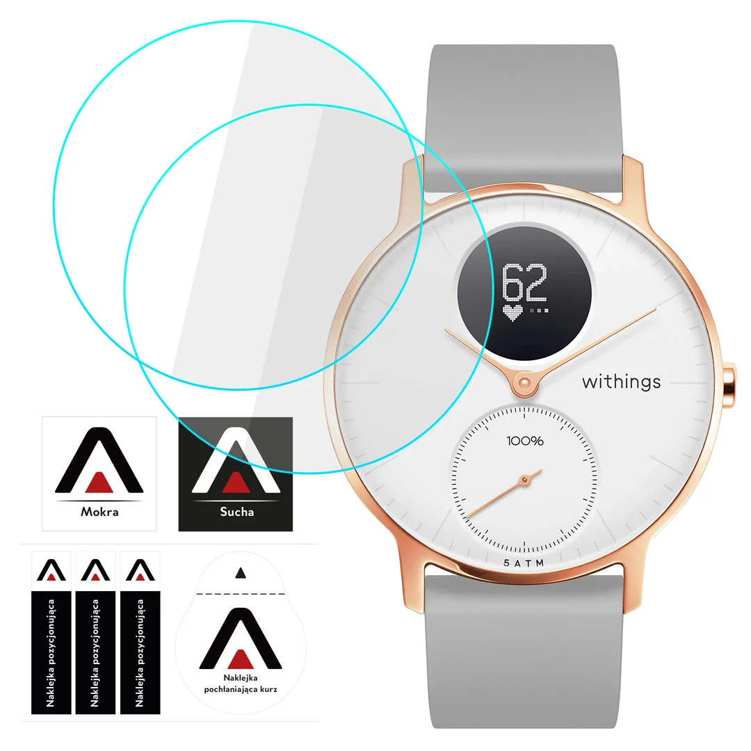 2x Szkło Hartowane na smartwatch watch zegarek uniwersalne 36mm średnica ochronne Alogy Screen Protector Watch+ - 13