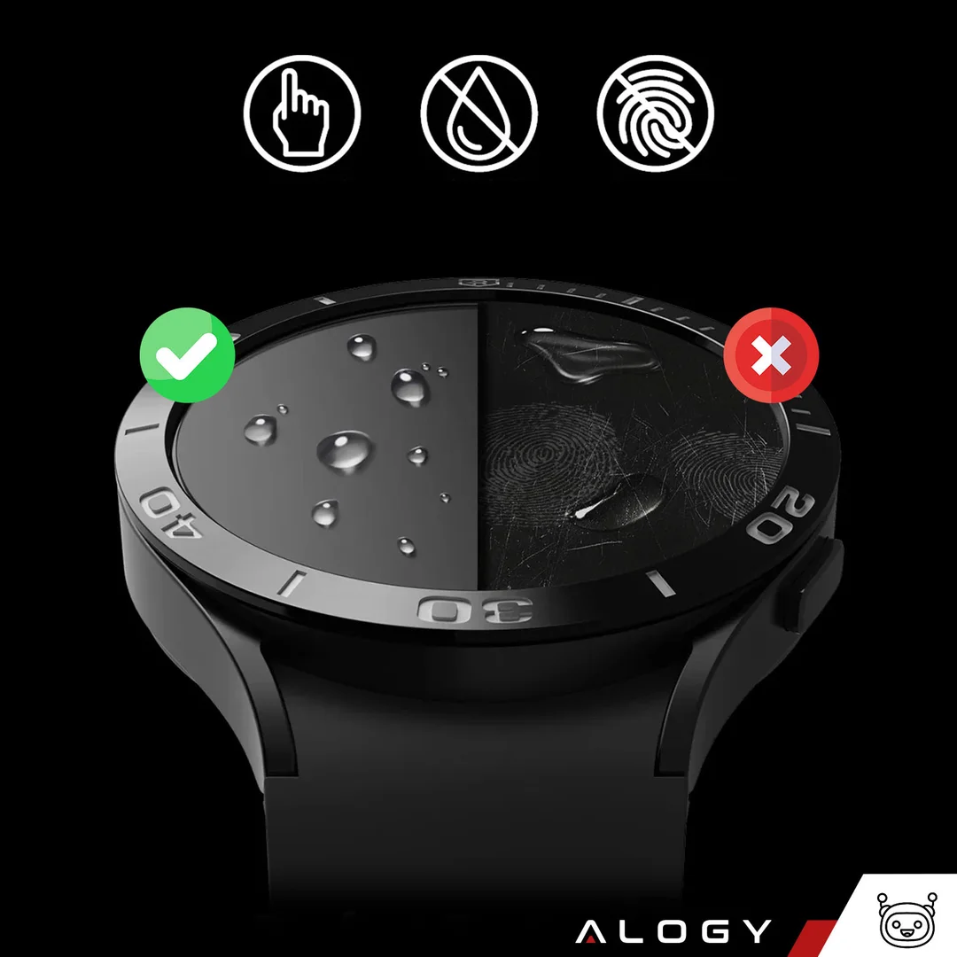 2x Szkło Hartowane na smartwatch watch zegarek uniwersalne 36mm średnica ochronne Alogy Screen Protector Watch+ - 4