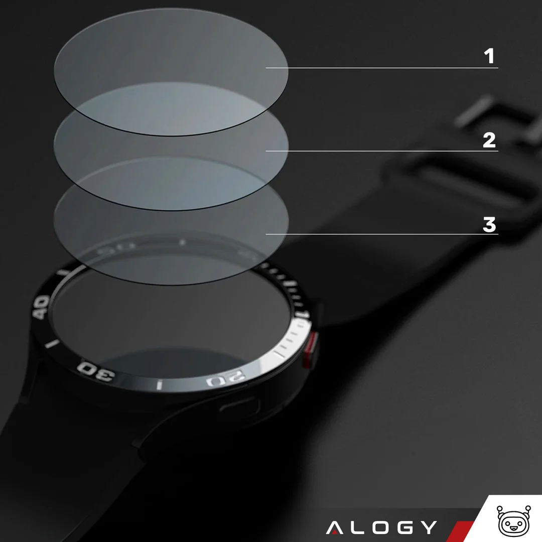 2x Szkło Hartowane na smartwatch watch zegarek uniwersalne 36mm średnica ochronne Alogy Screen Protector Watch+ - 6