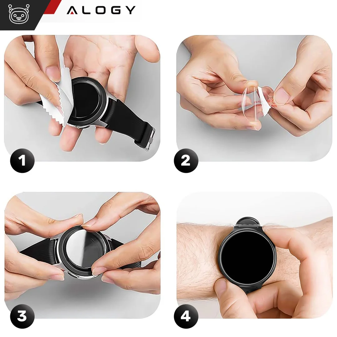 2x Szkło Hartowane na smartwatch watch zegarek uniwersalne 36mm średnica ochronne Alogy Screen Protector Watch+ - 7