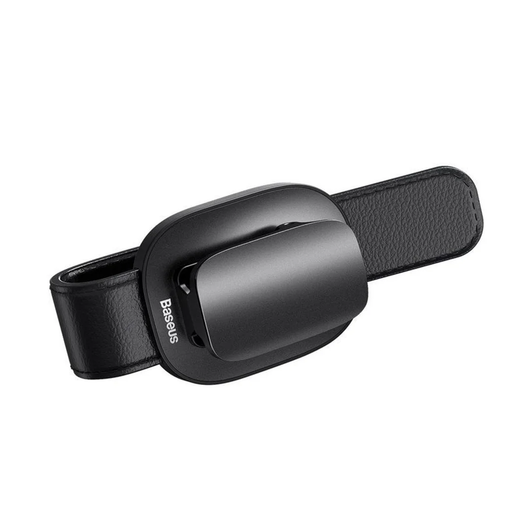 Baseus Uchwyt wieszak na okulary klips samochodowy czarny - 3