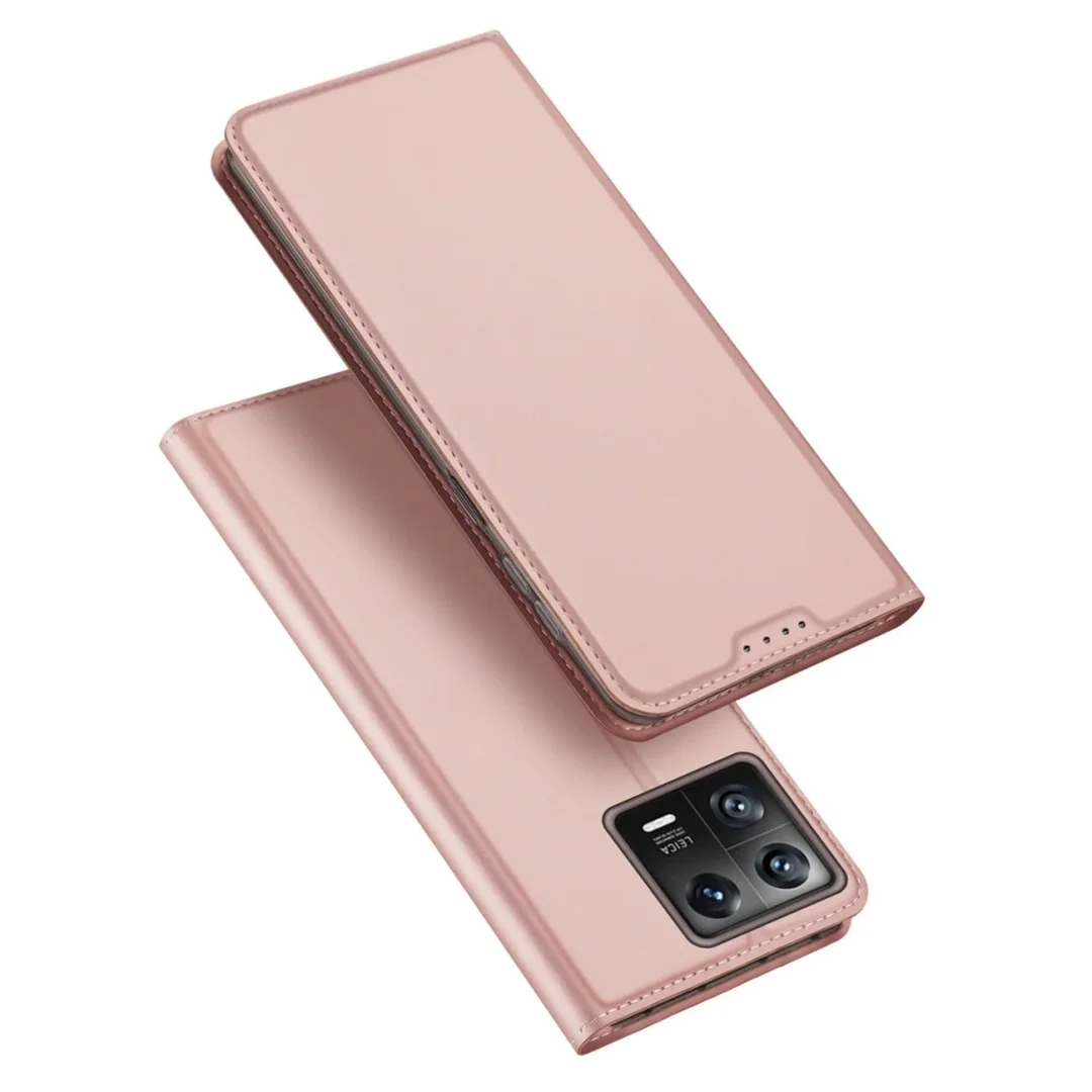 Dux Ducis Skin Pro etui Xiaomi 13 pokrowiec z klapką portfel na kartę podstawka różowe - 1
