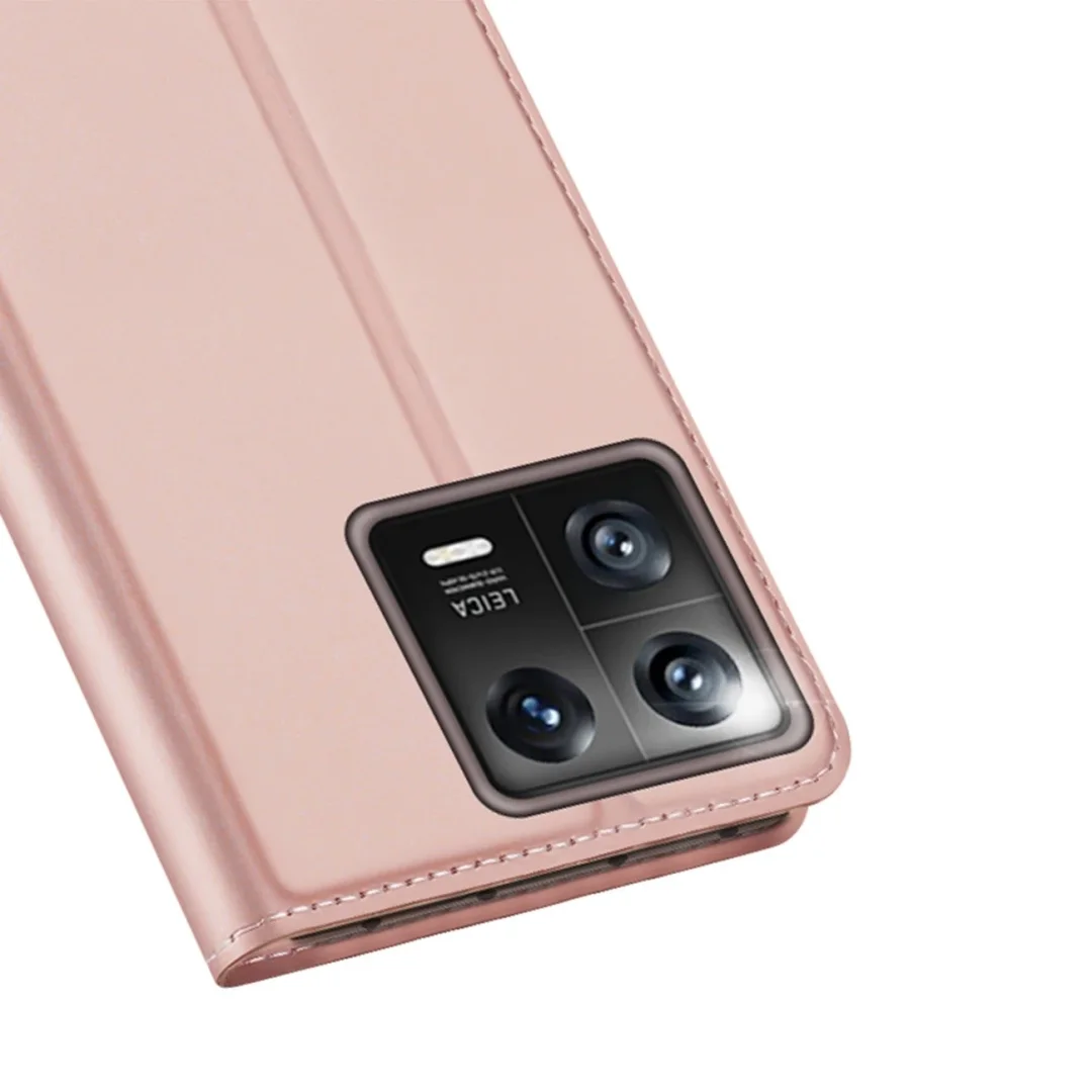 Dux Ducis Skin Pro etui Xiaomi 13 pokrowiec z klapką portfel na kartę podstawka różowe - 11