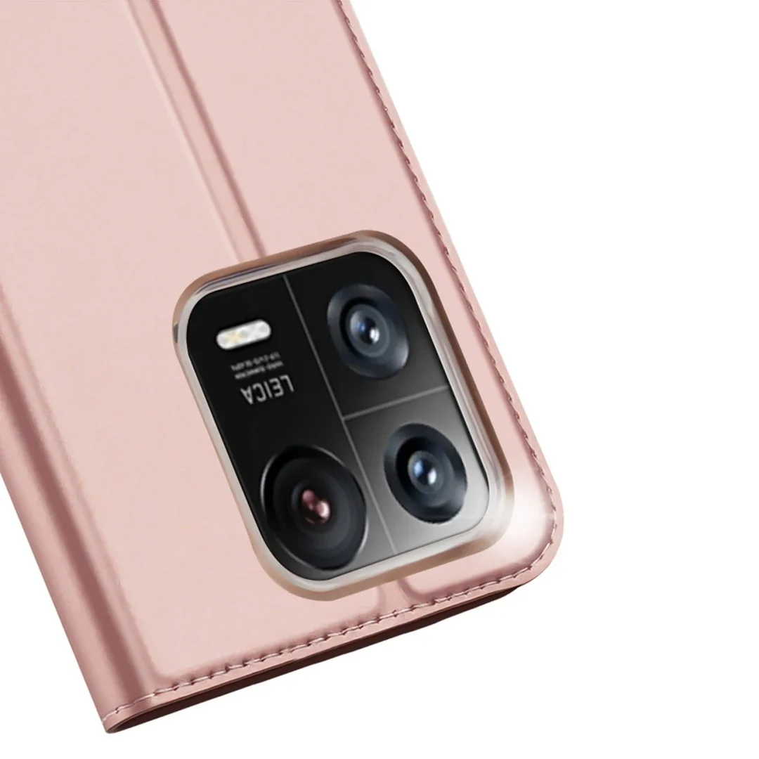Dux Ducis Skin Pro etui Xiaomi 13 Pro pokrowiec z klapką portfel na kartę podstawka różowe - 3