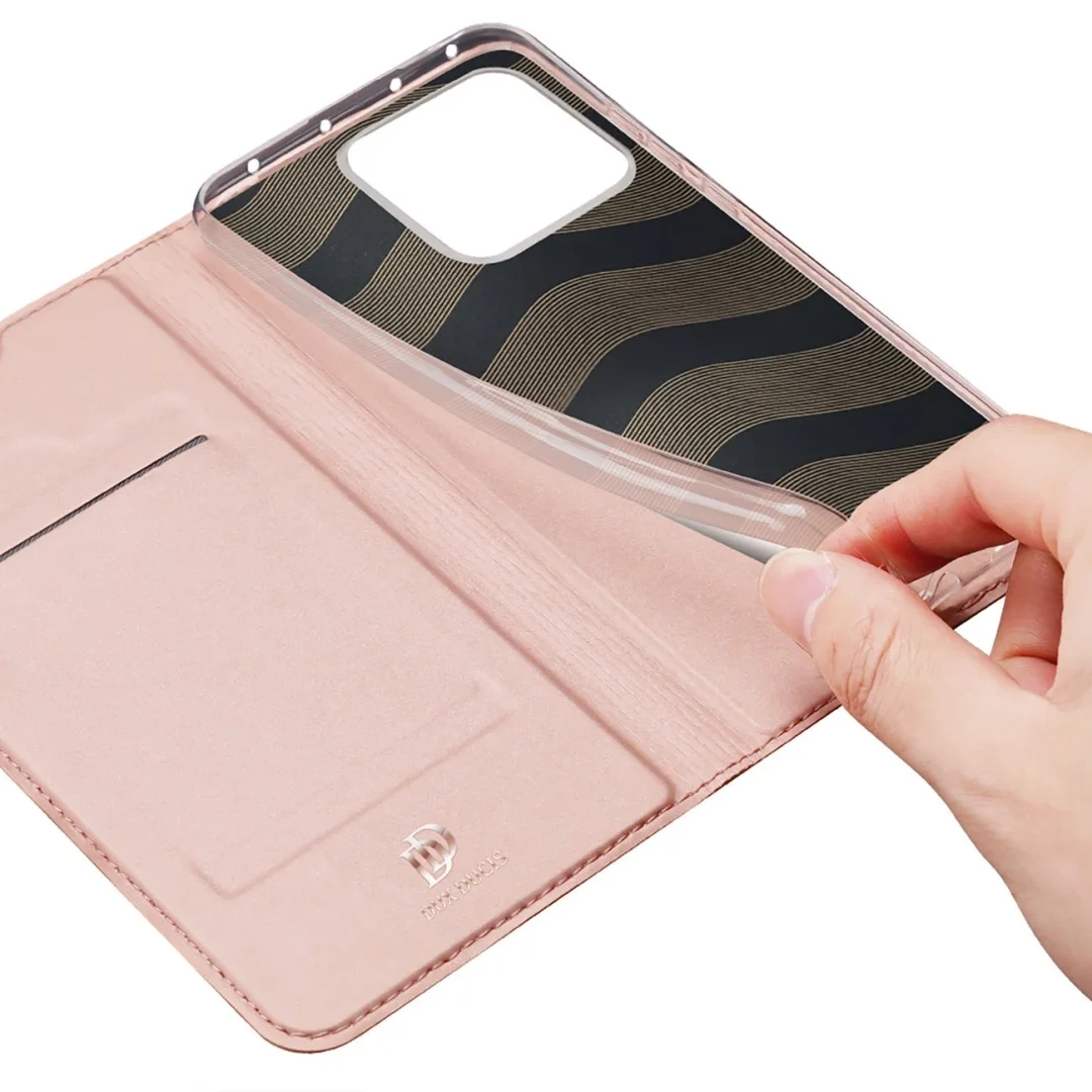 Dux Ducis Skin Pro etui Xiaomi 13 Pro pokrowiec z klapką portfel na kartę podstawka różowe - 9