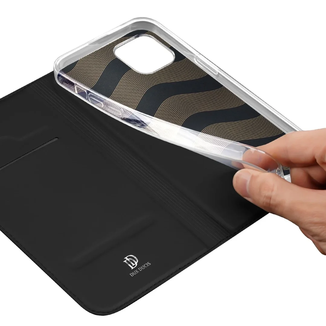 Etui do iPhone 15 Plus pokrowiec z klapką i portfelem Dux Ducis Skin Pro - czarne - 7