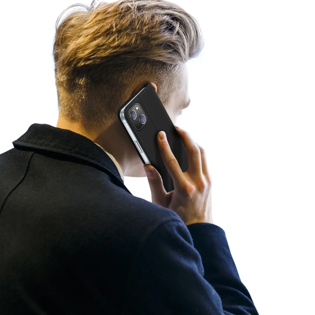 Etui do iPhone 15 Plus pokrowiec z klapką i portfelem Dux Ducis Skin Pro - czarne - 10