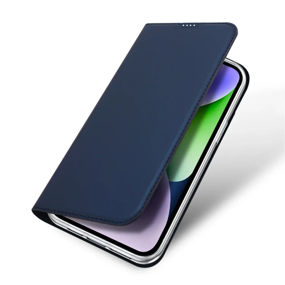 Etui do iPhone 15 Plus pokrowiec z klapką i portfelem Dux Ducis Skin Pro - niebieskie - 4
