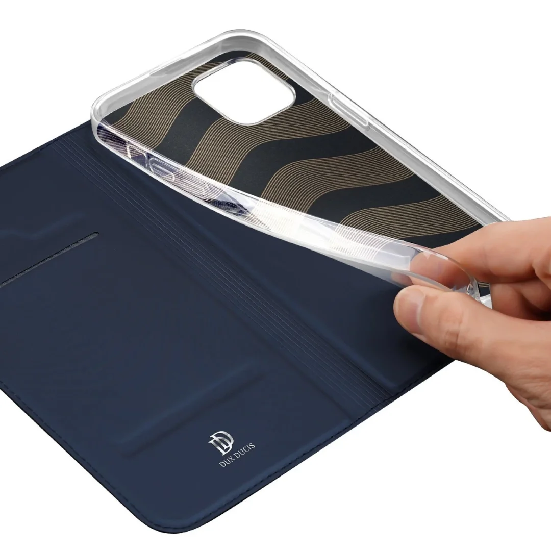 Etui do iPhone 15 Plus pokrowiec z klapką i portfelem Dux Ducis Skin Pro - niebieskie - 7
