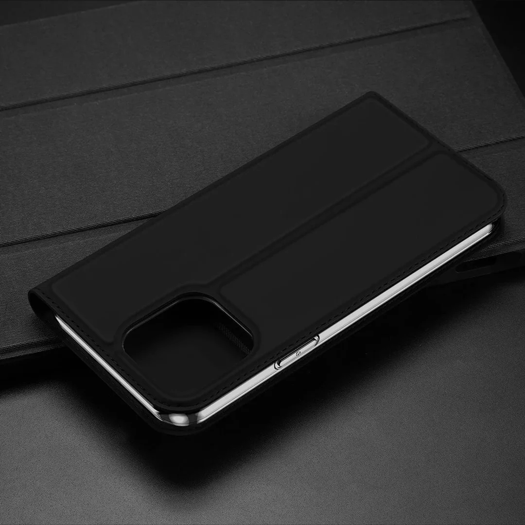 Etui do iPhone 15 Pro pokrowiec z klapką i portfelem Dux Ducis Skin Pro - różowe - 14