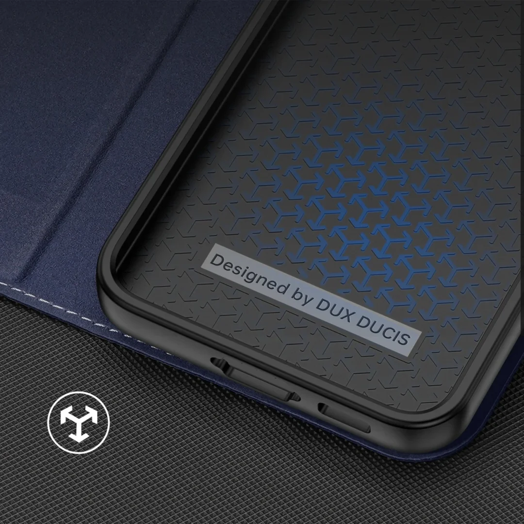 Etui ochronne Dux Ducis Skin X2 do Samsung Galaxy S23+ pokrowiec z klapką portfel podstawka niebieskie - 12