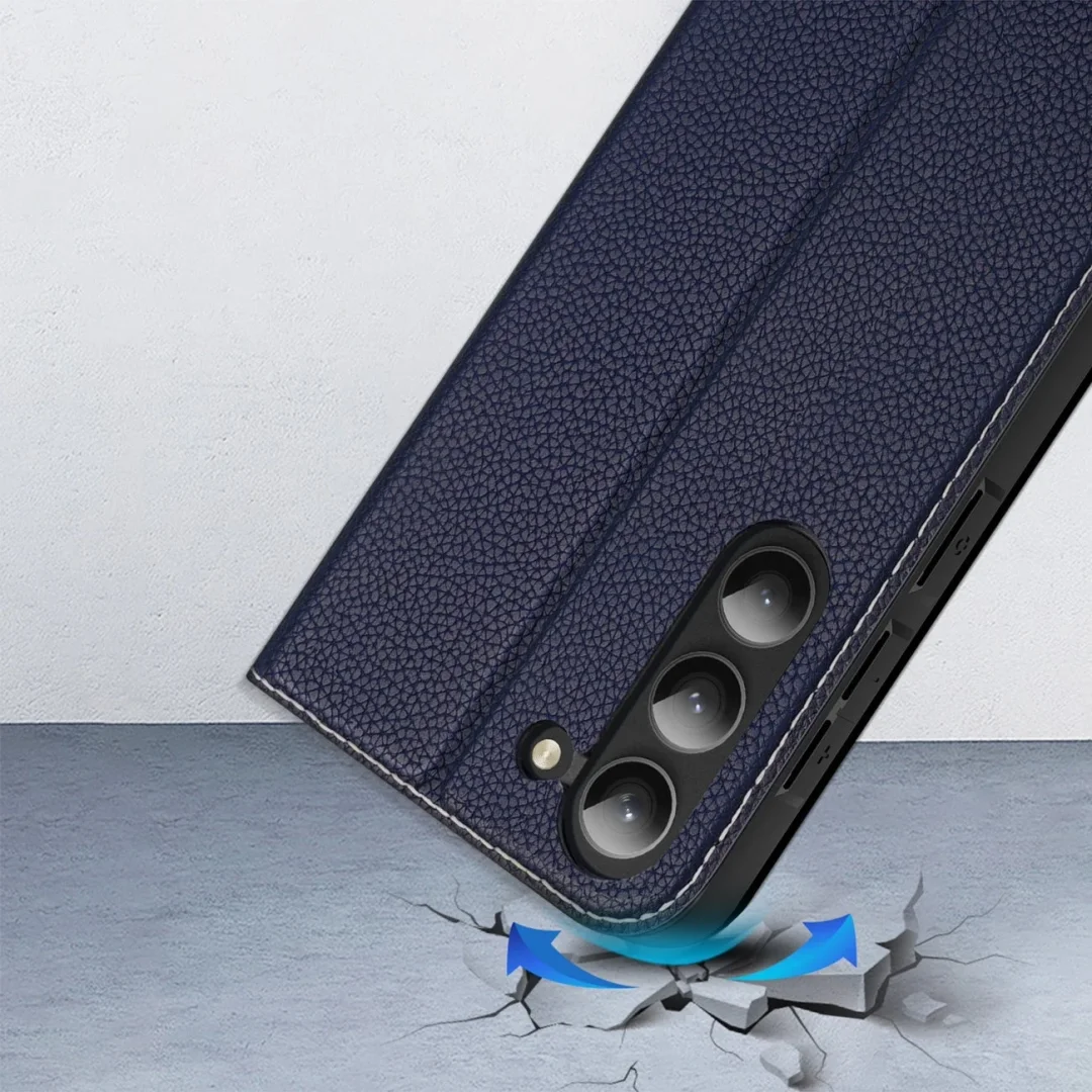 Etui ochronne Dux Ducis Skin X2 do Samsung Galaxy S23+ pokrowiec z klapką portfel podstawka niebieskie - 13