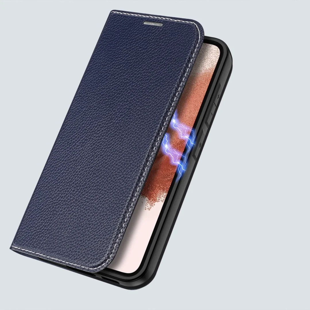 Etui ochronne Dux Ducis Skin X2 do Samsung Galaxy S23+ pokrowiec z klapką portfel podstawka niebieskie - 7