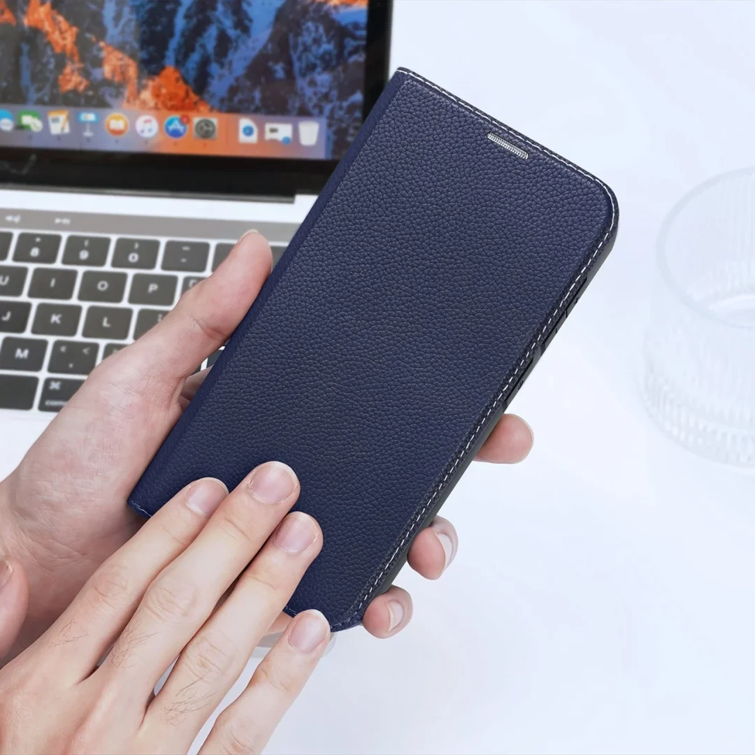 Etui ochronne Dux Ducis Skin X2 do Samsung Galaxy S23+ pokrowiec z klapką portfel podstawka niebieskie - 10