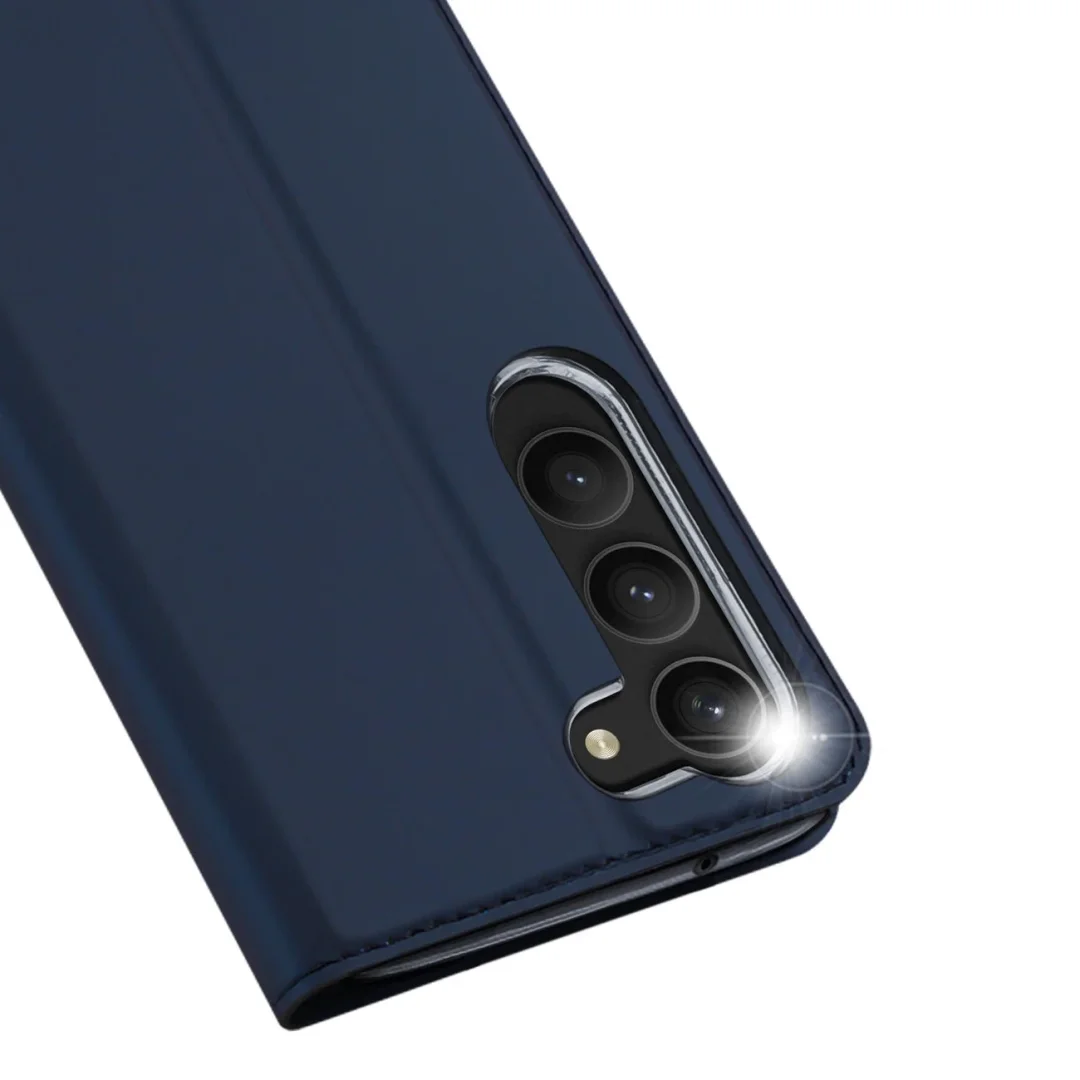 Etui ochronne na telefon Dux Ducis Skin Pro do Samsung Galaxy S23+ pokrowiec z klapką portfel na kartę podstawka niebieskie - 3