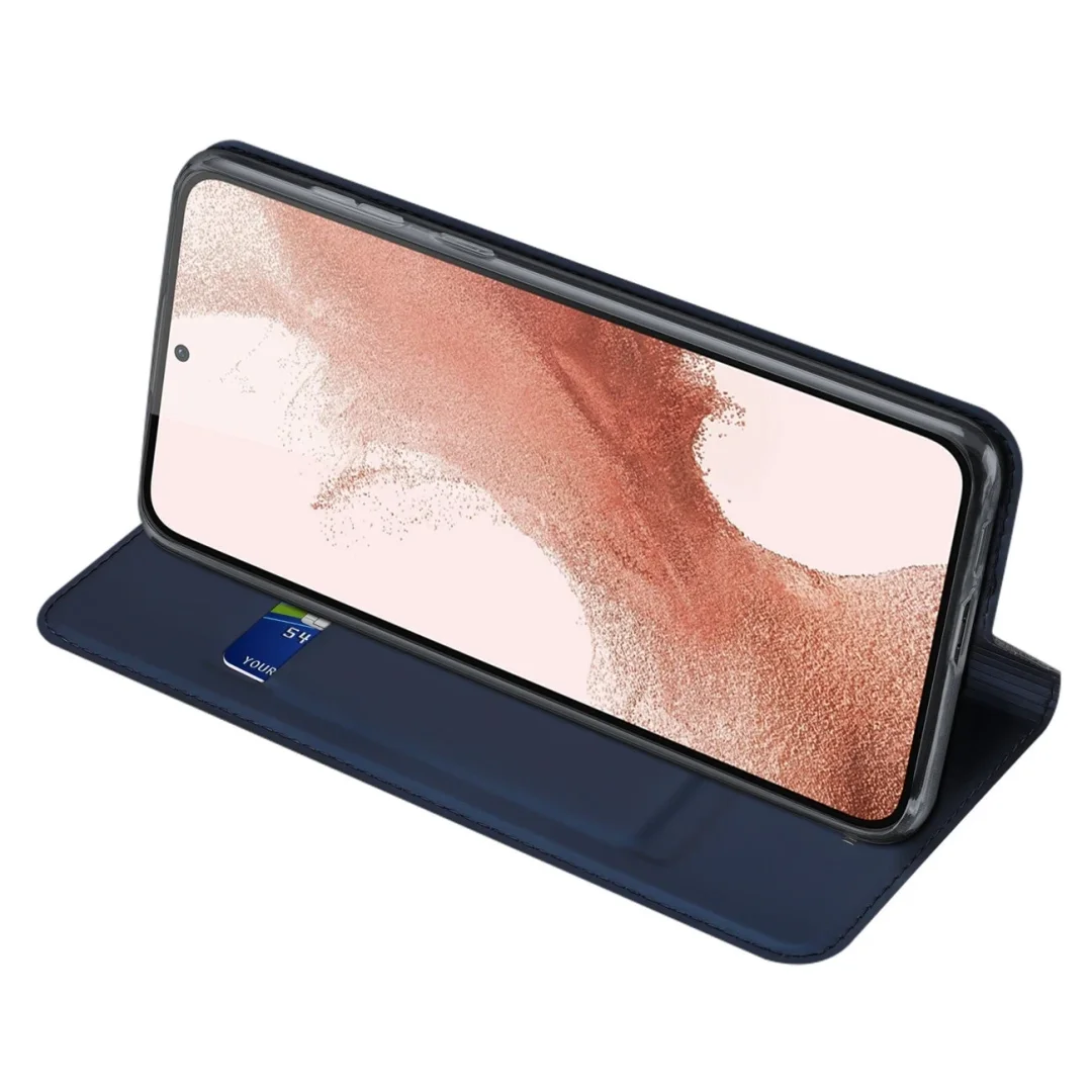 Etui ochronne na telefon Dux Ducis Skin Pro do Samsung Galaxy S23+ pokrowiec z klapką portfel na kartę podstawka niebieskie - 6
