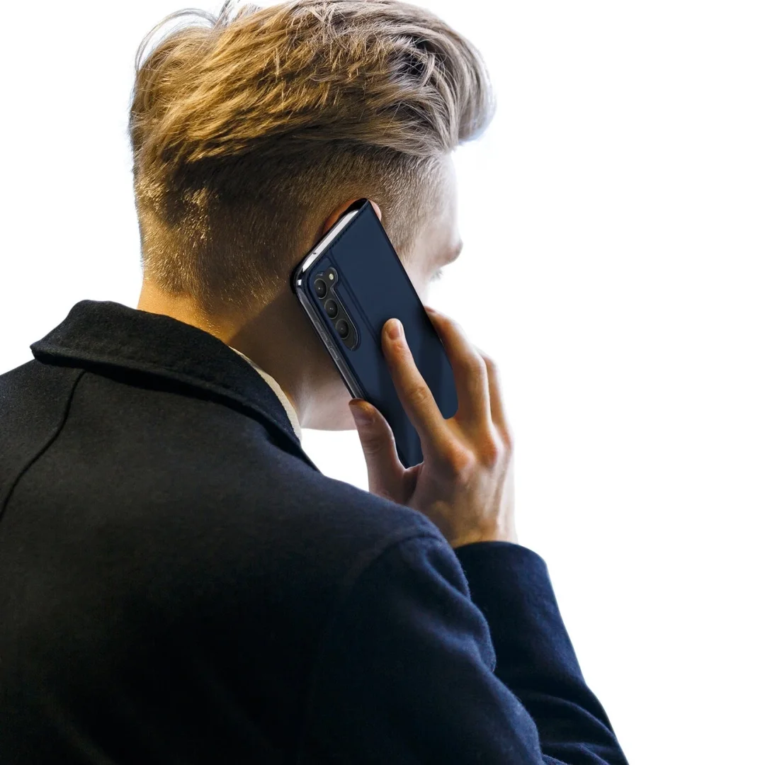 Etui ochronne na telefon Dux Ducis Skin Pro do Samsung Galaxy S23+ pokrowiec z klapką portfel na kartę podstawka niebieskie - 9