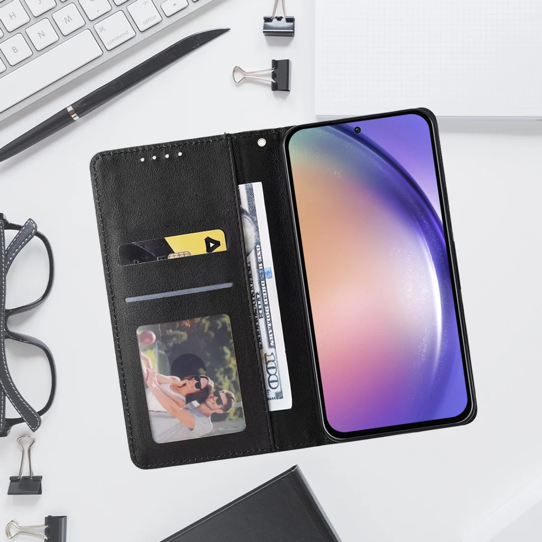 Etui ochronne z klapką skórzany portfel Alogy Wallet Case obudowa na telefon do Samsung Galaxy A34 5G Czarne - 6
