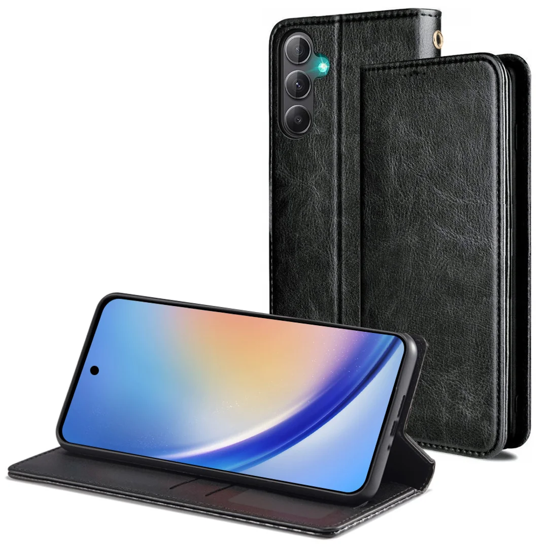 Etui ochronne z klapką skórzany portfel Alogy Wallet Case obudowa na telefon do Samsung Galaxy A54 5G Czarne - 9