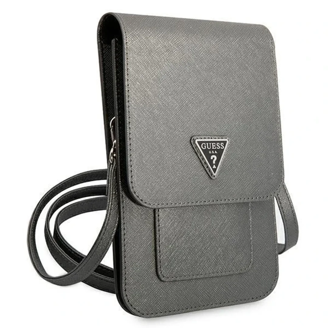 Guess Torebka GUWBSATMGR szary/grey Saffiano Triangle - 3