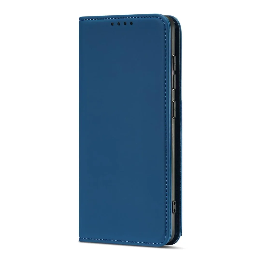 Magnet Card Case etui do Samsung Galaxy A12 5G pokrowiec portfel na karty kartę podstawka niebieski - 3