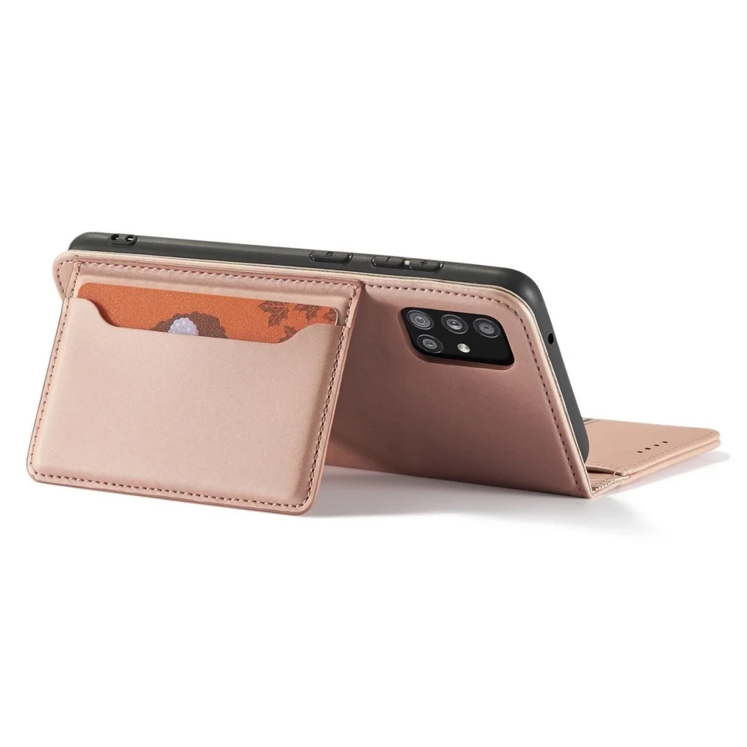 Magnet Card Case etui do Samsung Galaxy A13 5G pokrowiec portfel na karty kartę podstawka różowy - 11