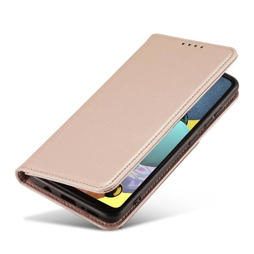 Magnet Card Case etui do Samsung Galaxy A13 5G pokrowiec portfel na karty kartę podstawka różowy - 6