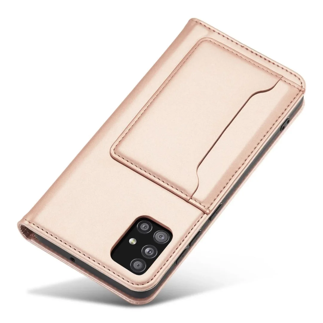 Magnet Card Case etui do Samsung Galaxy A13 5G pokrowiec portfel na karty kartę podstawka różowy - 8
