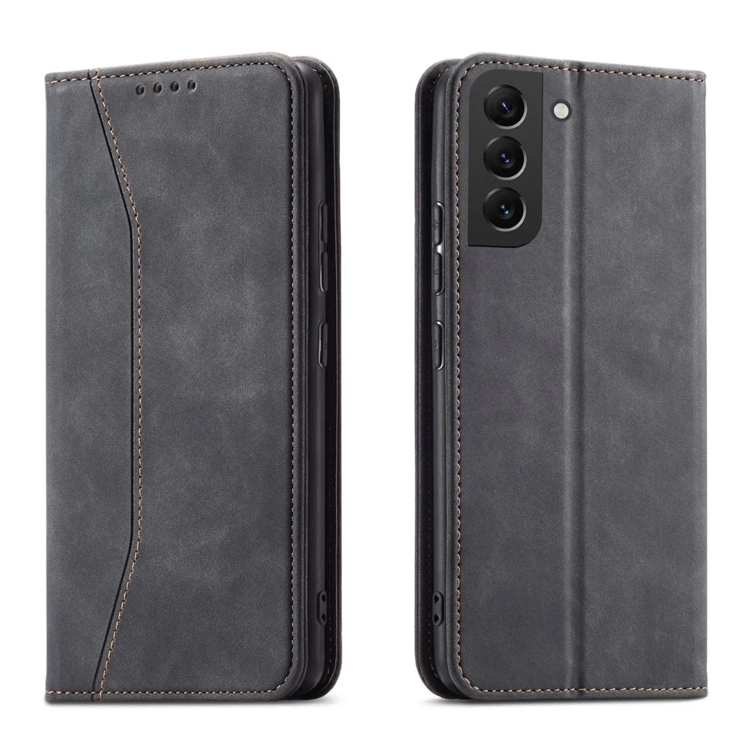 Magnet Fancy Case etui do Samsung Galaxy S22+ (S22 Plus) pokrowiec portfel na karty kartę podstawka czarny - 1
