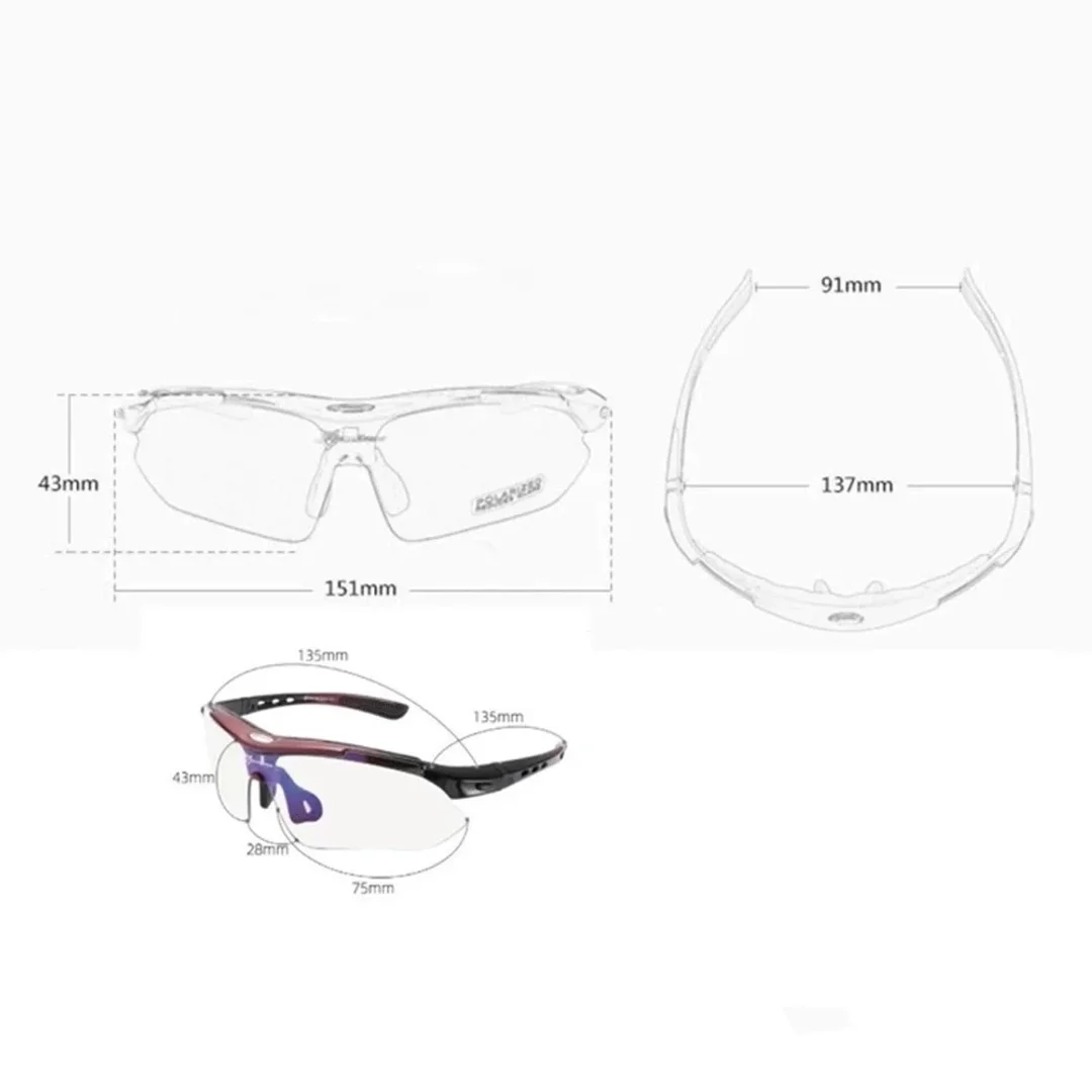 Okulary rowerowe Rockbros 10003 polaryzujące - czarne - 3