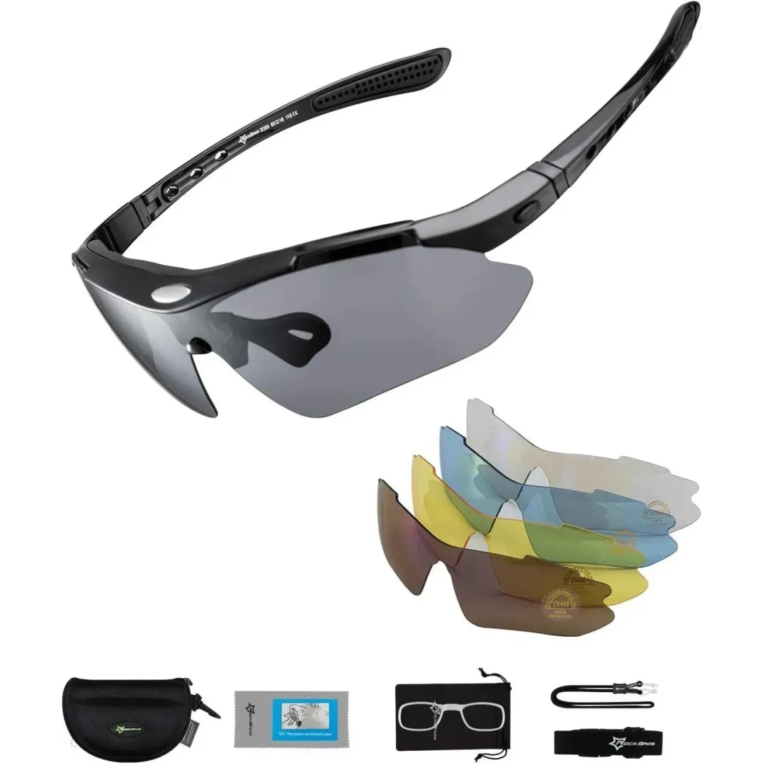 Okulary rowerowe Rockbros 10003 polaryzujące - czarne - 10