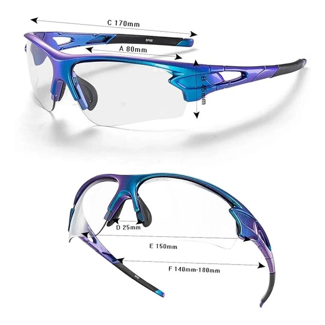 Okulary rowerowe Rockbros 10069 fotochromowe UV400 - niebieskie - 3