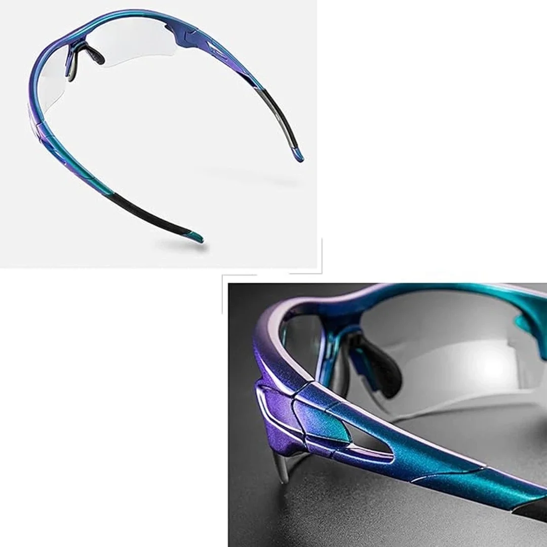 Okulary rowerowe Rockbros 10069 fotochromowe UV400 - niebieskie - 4
