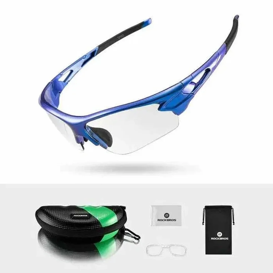 Okulary rowerowe Rockbros 10069 fotochromowe UV400 - niebieskie - 5