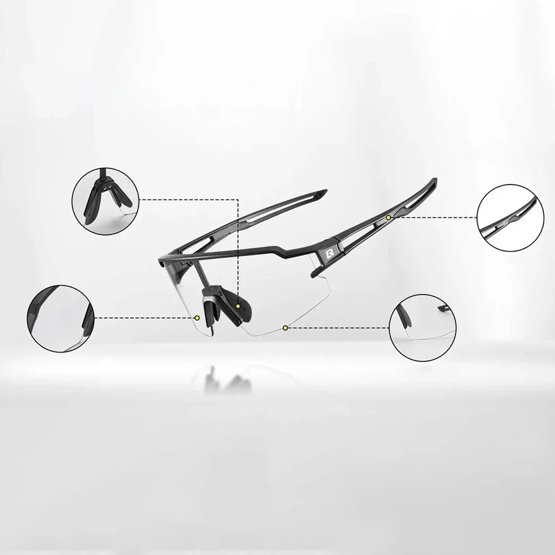 Okulary rowerowe Rockbros 10174 fotochromowe UV400 - niebieskie - 5