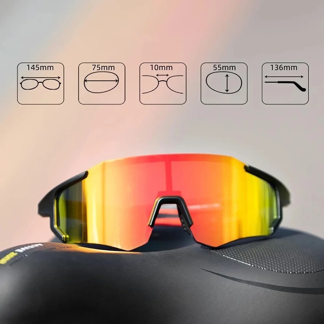 Okulary rowerowe Rockbros 10182 polaryzujące - czerwone - 5
