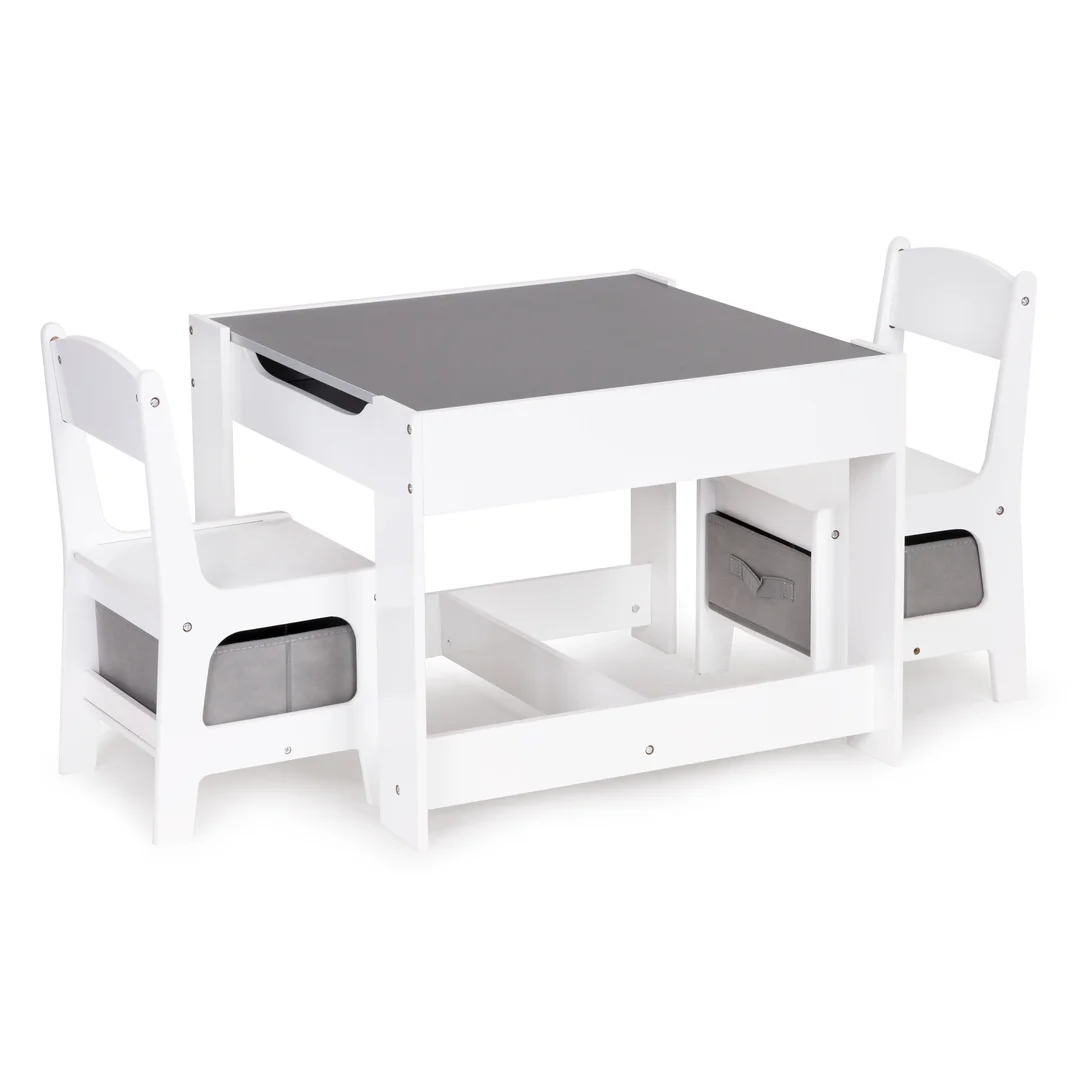 Meble dla dzieci zestaw drewniany stół + 2 krzesła ECOTOYS