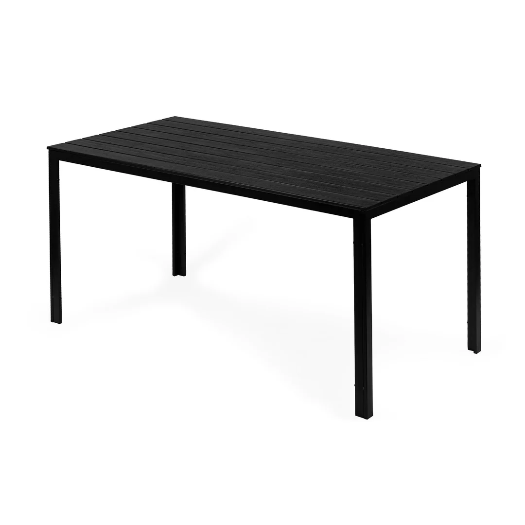 Stół ogrodowy 6-osobowy 156x78 cm polywood meble na taras czarny MultiGarden