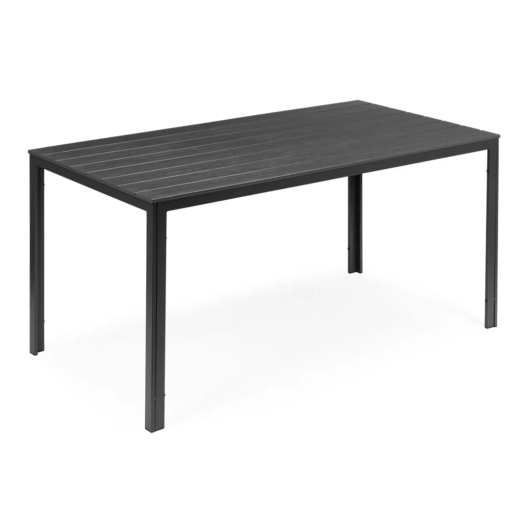 Stół ogrodowy 6-osobowy 156x78 cm polywood meble na taras szary
