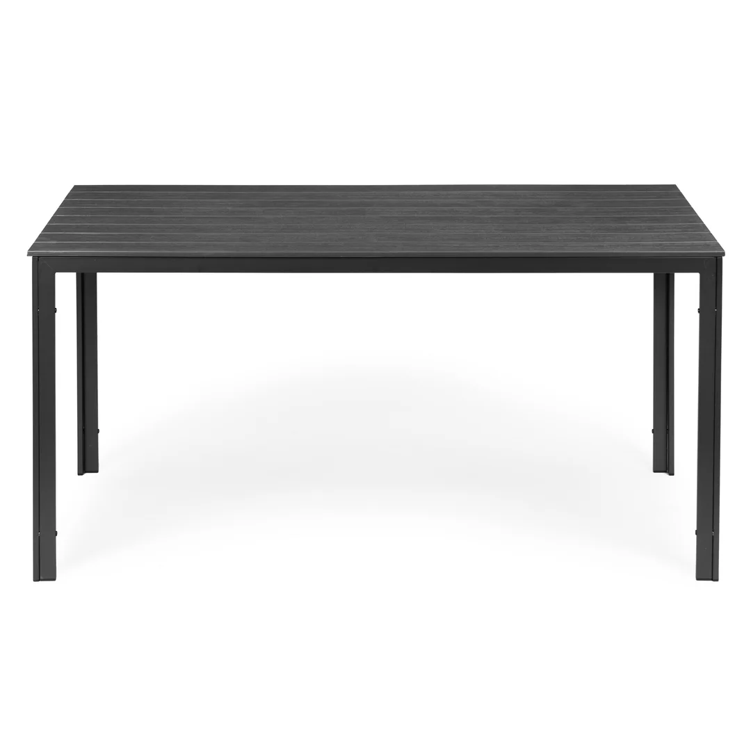 Stół ogrodowy 6-osobowy 156x78 cm polywood meble na taras szary