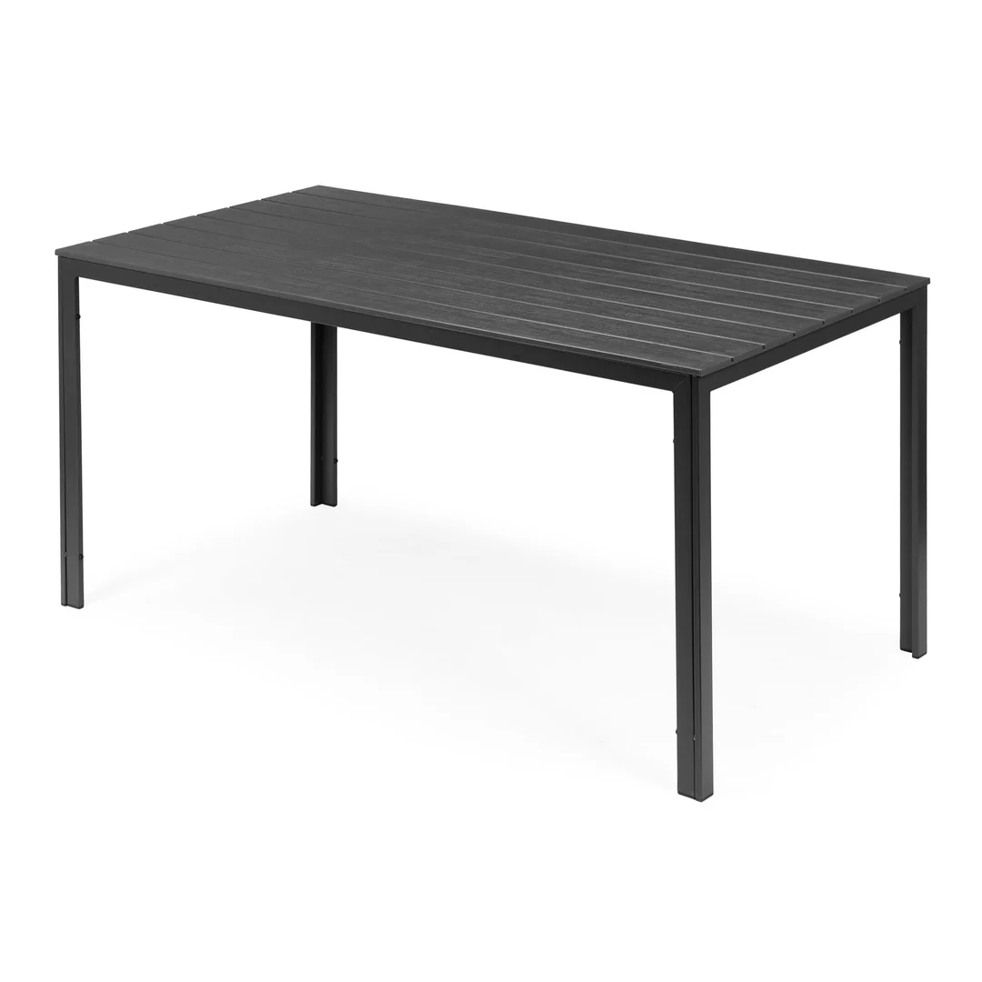 Stół ogrodowy 6-osobowy 156x78 cm polywood meble na taras szary
