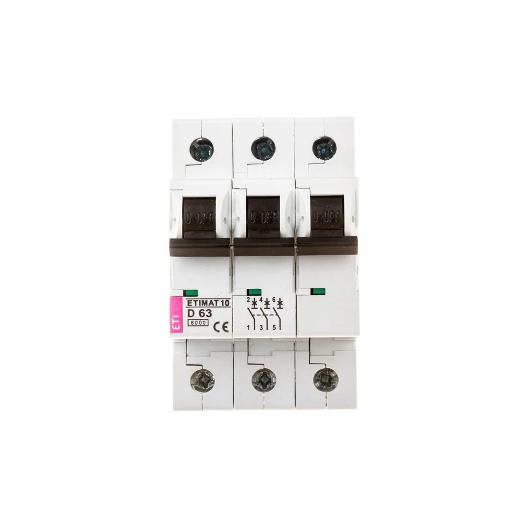 Wyłącznik nadprądowy 3P D 63A 6kA AC ETIMAT10 002155722