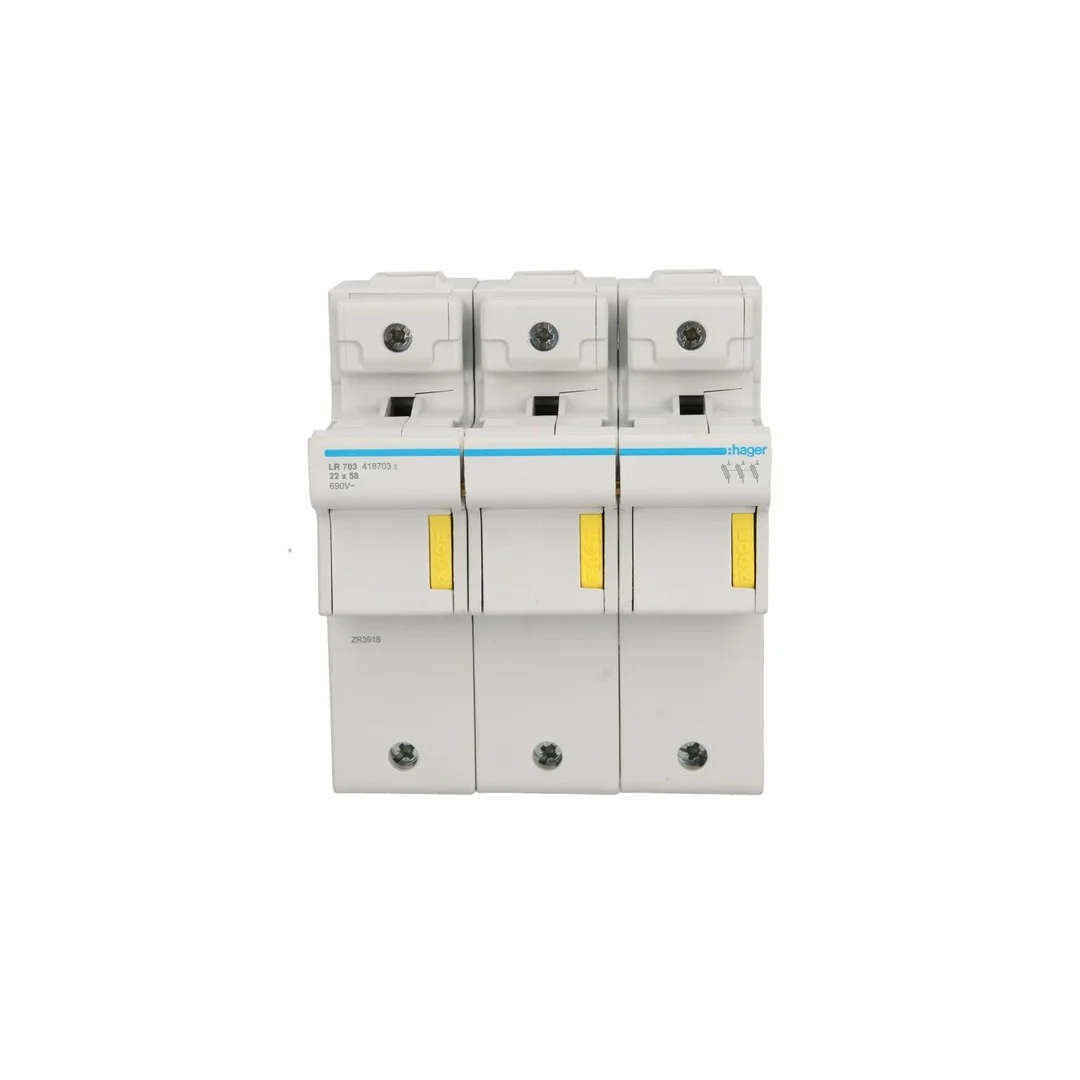 Rozłącznik bezpiecznikowy cylindryczny 3P 22x58mm LR703