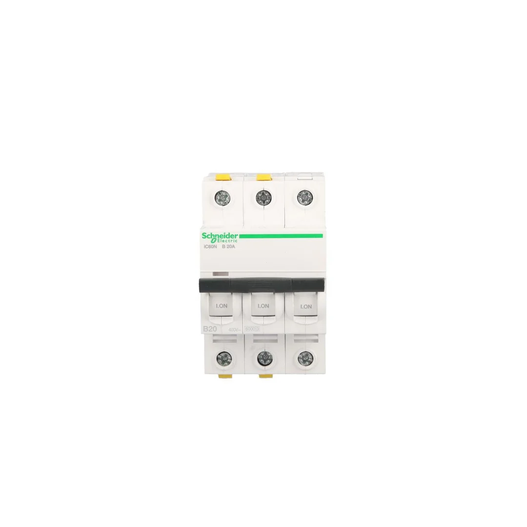 Wyłącznik nadprądowy 3P B 20A 6kA AC iC60N-B20-3 Acti9 A9F03320