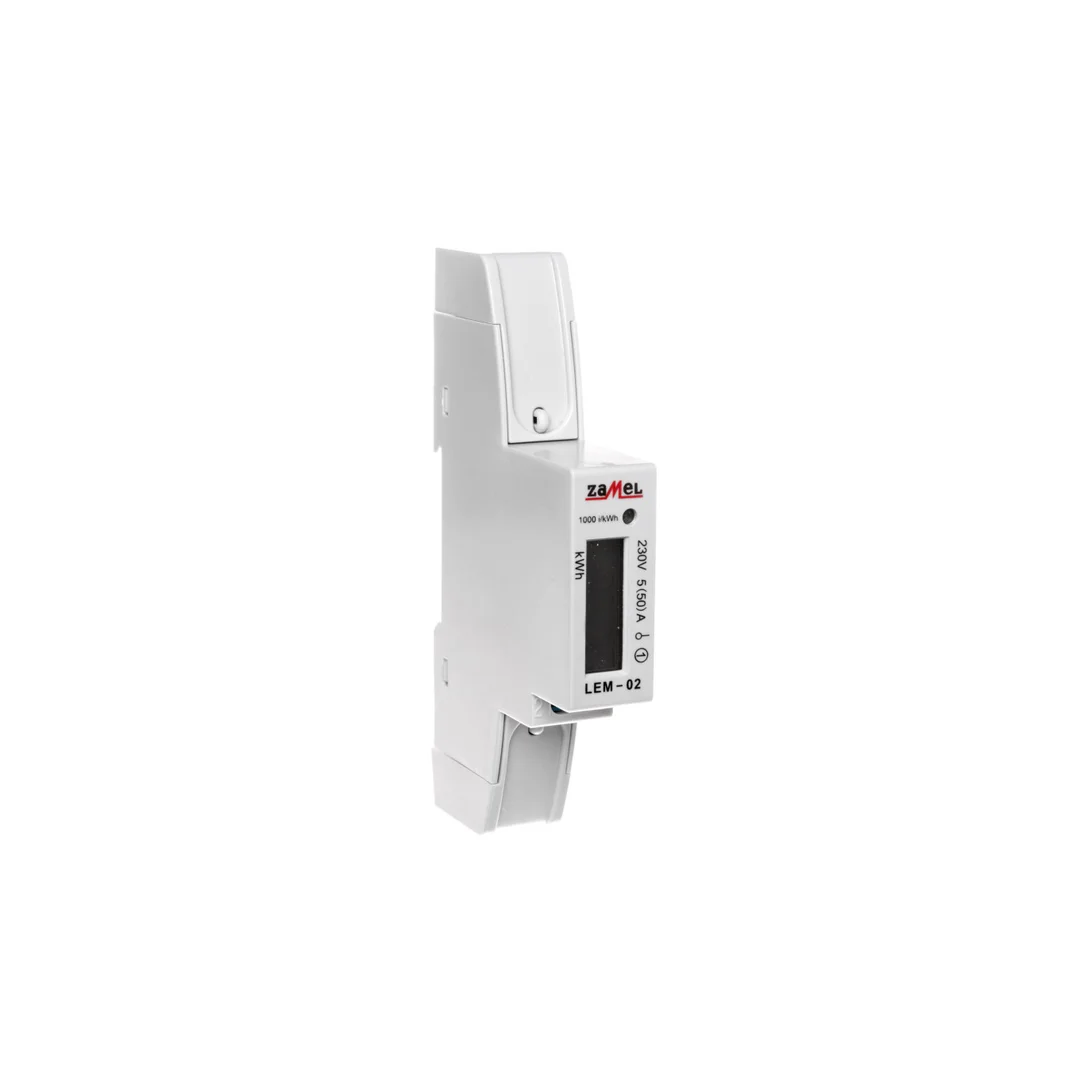 Licznik energii elektrycznej 1-fazowy 50A 230V wyświetlacz LCD LEM-02 EXT10000033