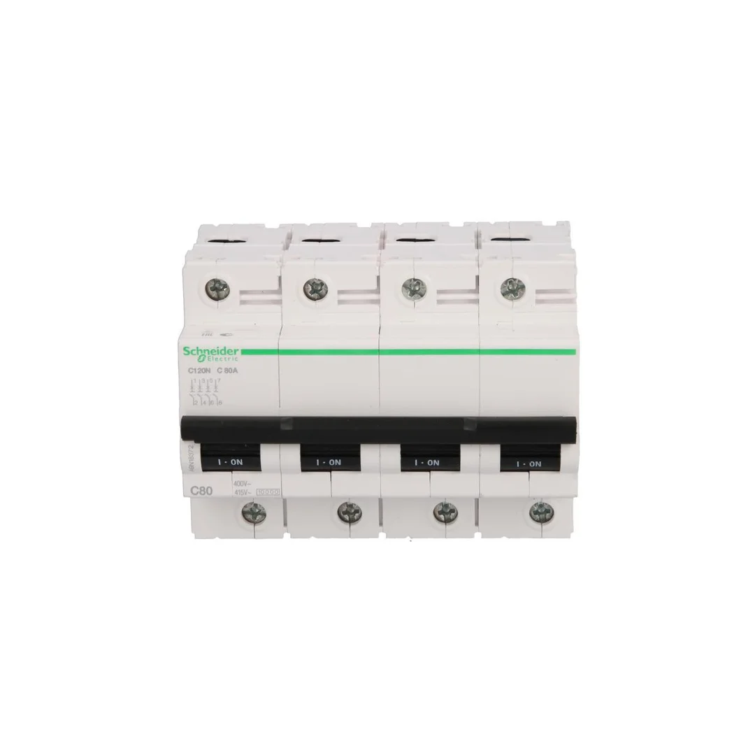 Wyłącznik nadprądowy 4P C 80A 6kA AC iC120 Acti9 A9N18372