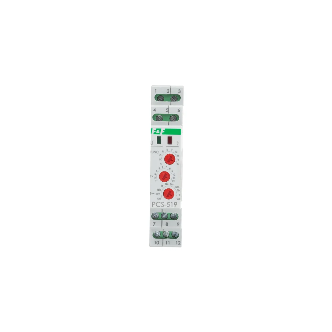 Przekaźnik czasowy 2P 8A 0,1sek-576h 12V AC/DC wielofunkcyjny PCS-519-12V