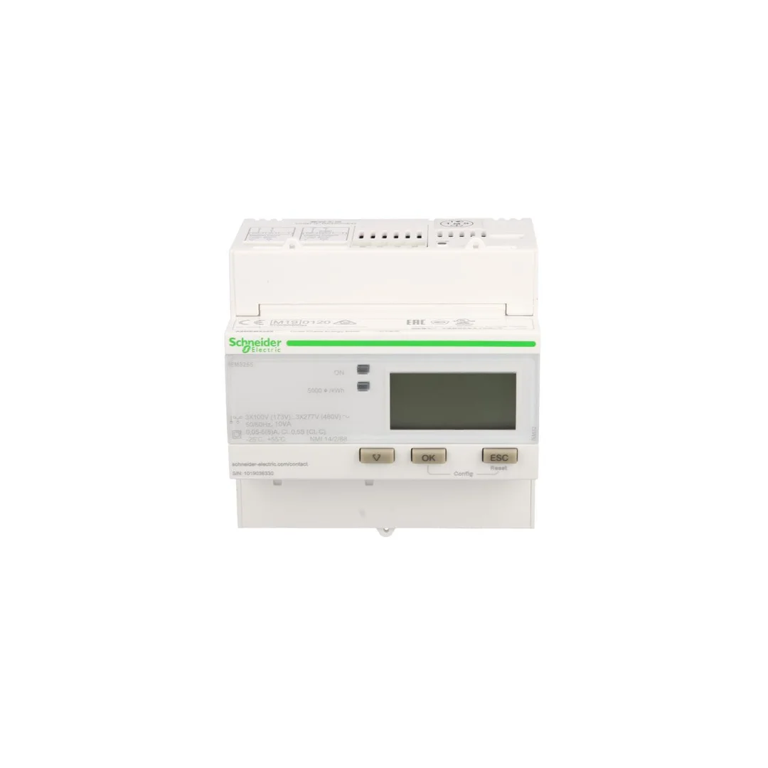Licznik energii elektrycznej 1/3-fazowy 5A przekładnik 100-277/173-480V kl.0,5S/C Modbus MID taryfowy cyfrowy iEM3255 A9MEM3255