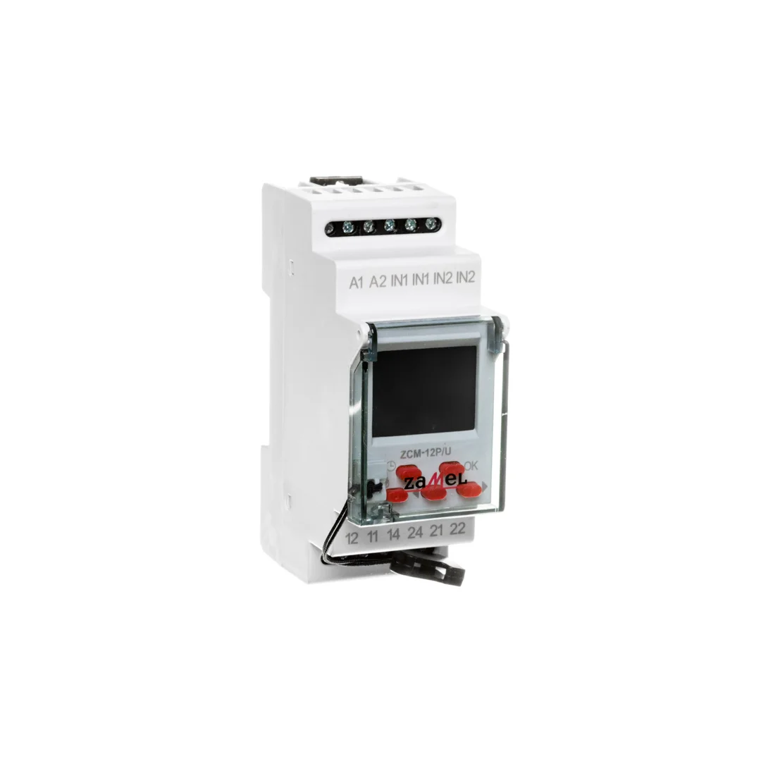 Programator cyfrowy 2-kanałowy tygodniowy 2-modułowy 24-250V AC / 30-300V DC ZCM-12P/U EXT10000187