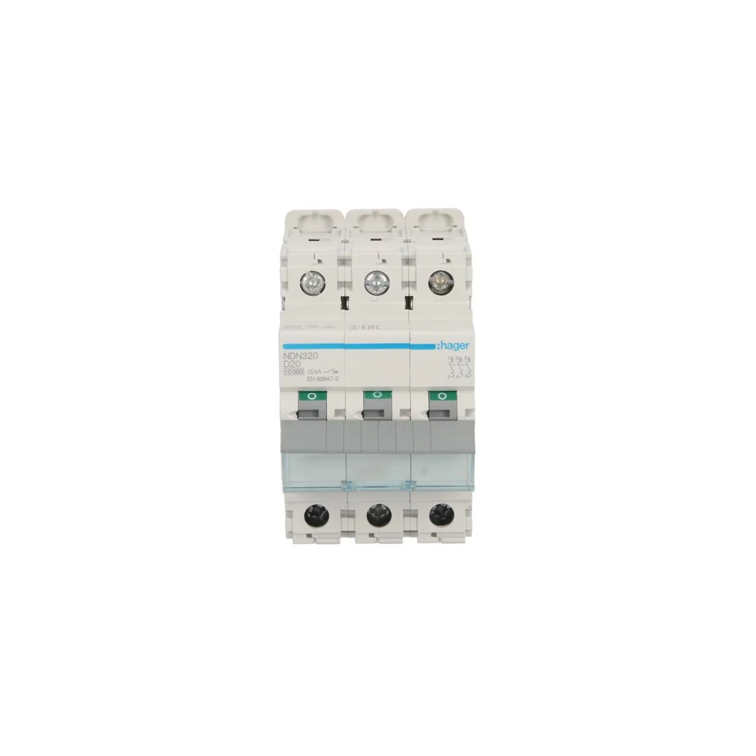 Wyłącznik nadprądowy 3P D 20A 10kA AC NDN320